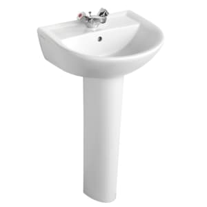 Armitage Shanks Sandringham 31 S161601 550mm 1 Tap Hole Basin & Pedestal Pack