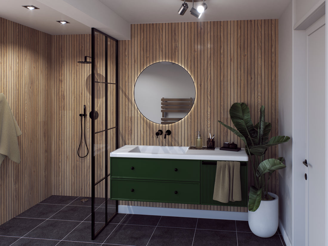 Our Bathroom Wall Panel Of The Month - Wood Effect Collection From iflo