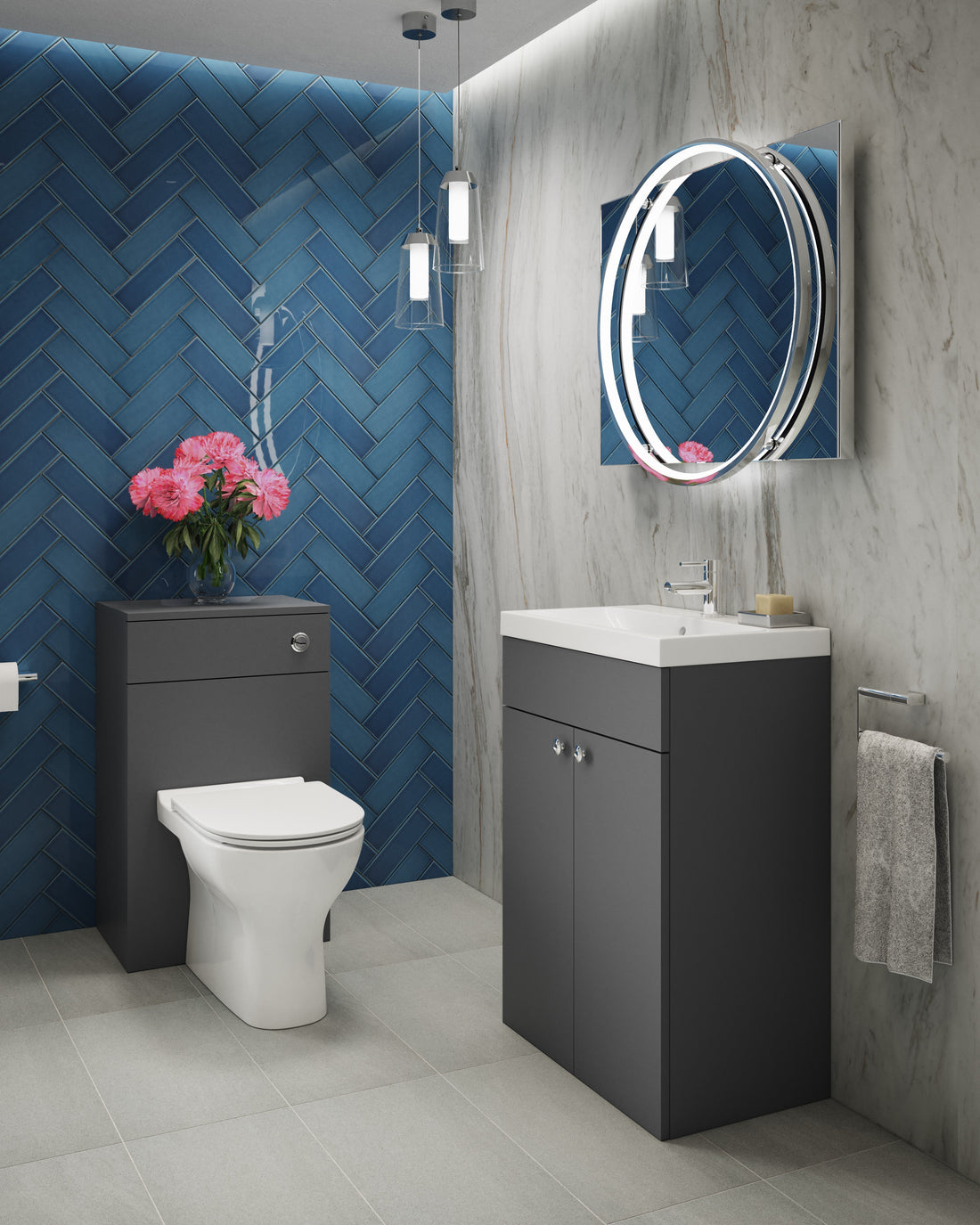 Add Soft Curves With Circular Bathroom Mirrors