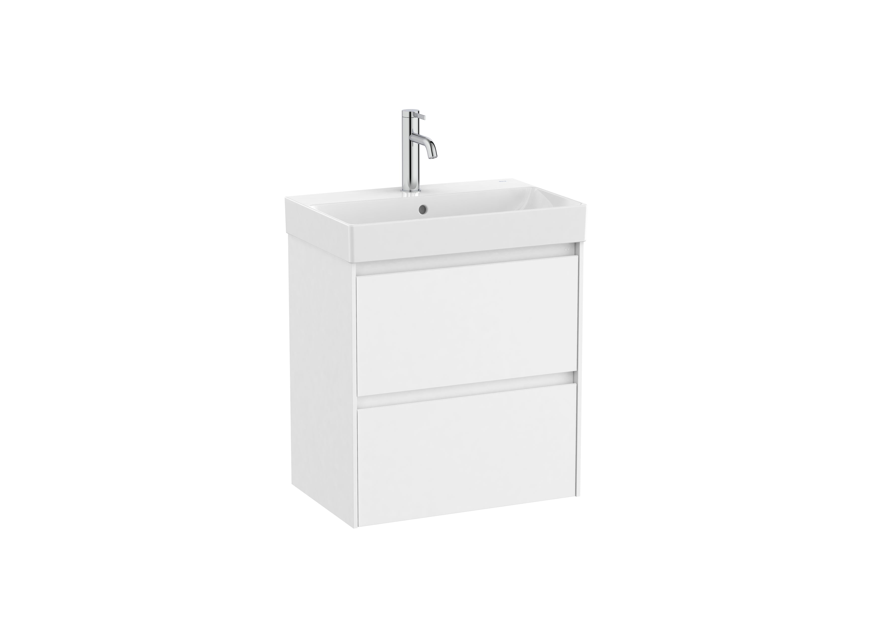 Roca Ona 2 Drawer Vanity Unit & Basin White Matt 550 x 360 x 645mm