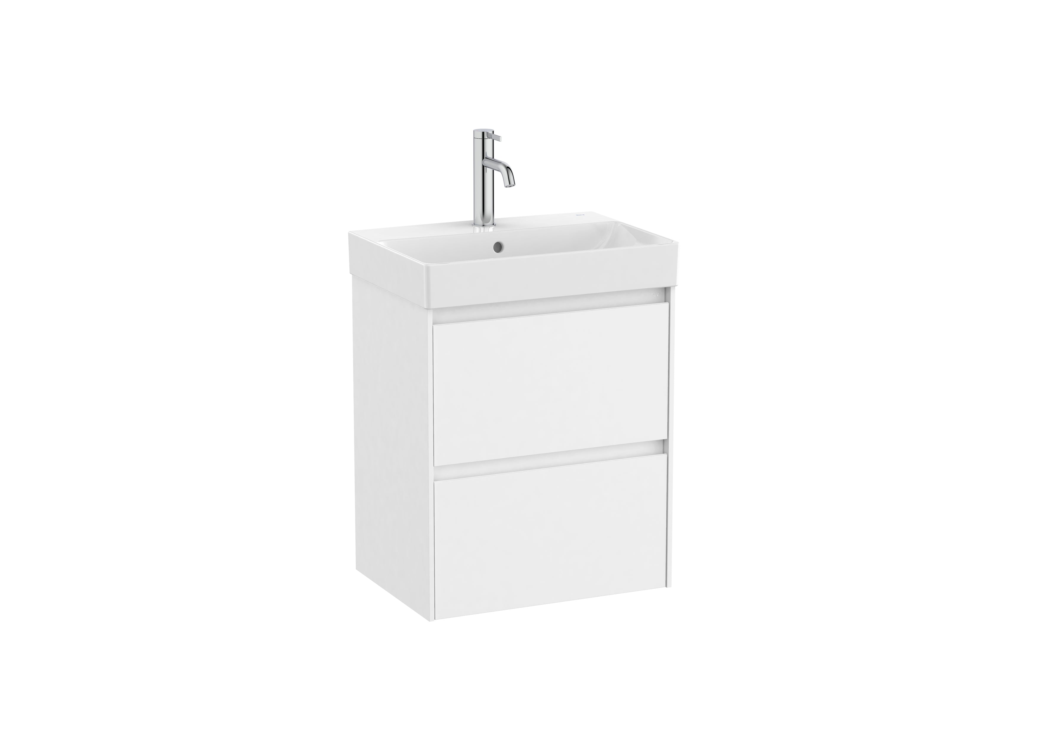Roca Ona 2 Drawer Vanity Unit & Basin White Matt 500 x 360 x 645mm