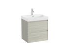 Roca Ona 2 Drawer Vanity Unit & Basin 600 x 460 x 645mm Light Oak