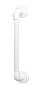 AKW Heavy Duty Plastic Fluted Grab Rail 600mm (24 in ) White