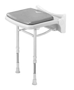 AKW 2000 Series Compact Fold Up Shower Seat & Pad Grey