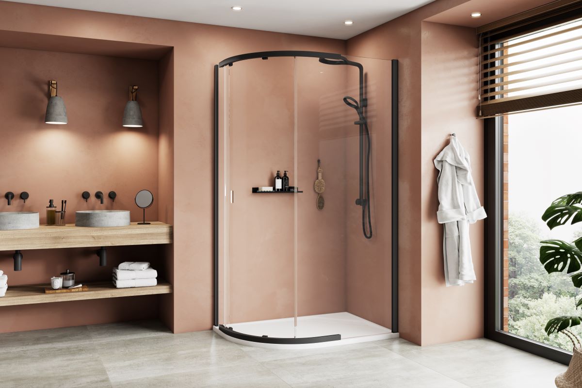Kudos Showers Connect2 900 x 800mm quadrant high gloss shower tray