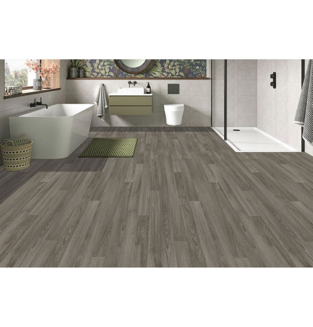 DuraPanel Grey Oak plank effect flooring - 100% waterproof 10.124