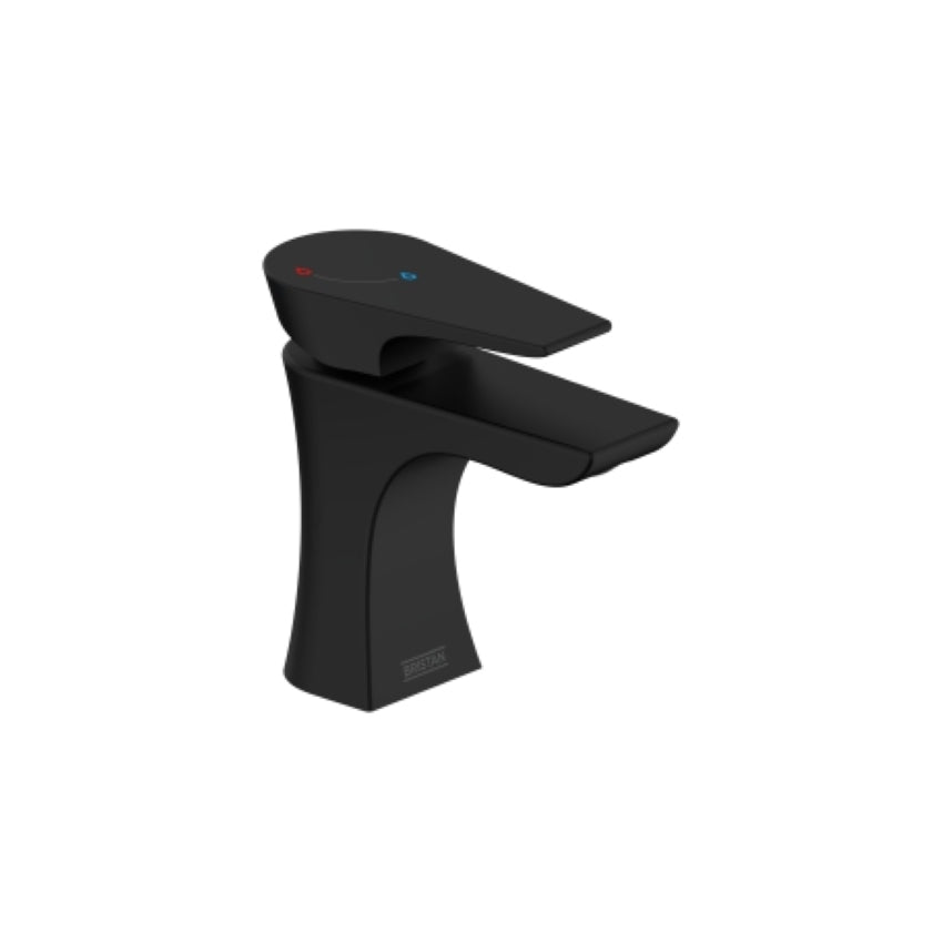 Bristan Hourglass Eco Start Basin Mixer Tap Black HOU ES BAS BLK