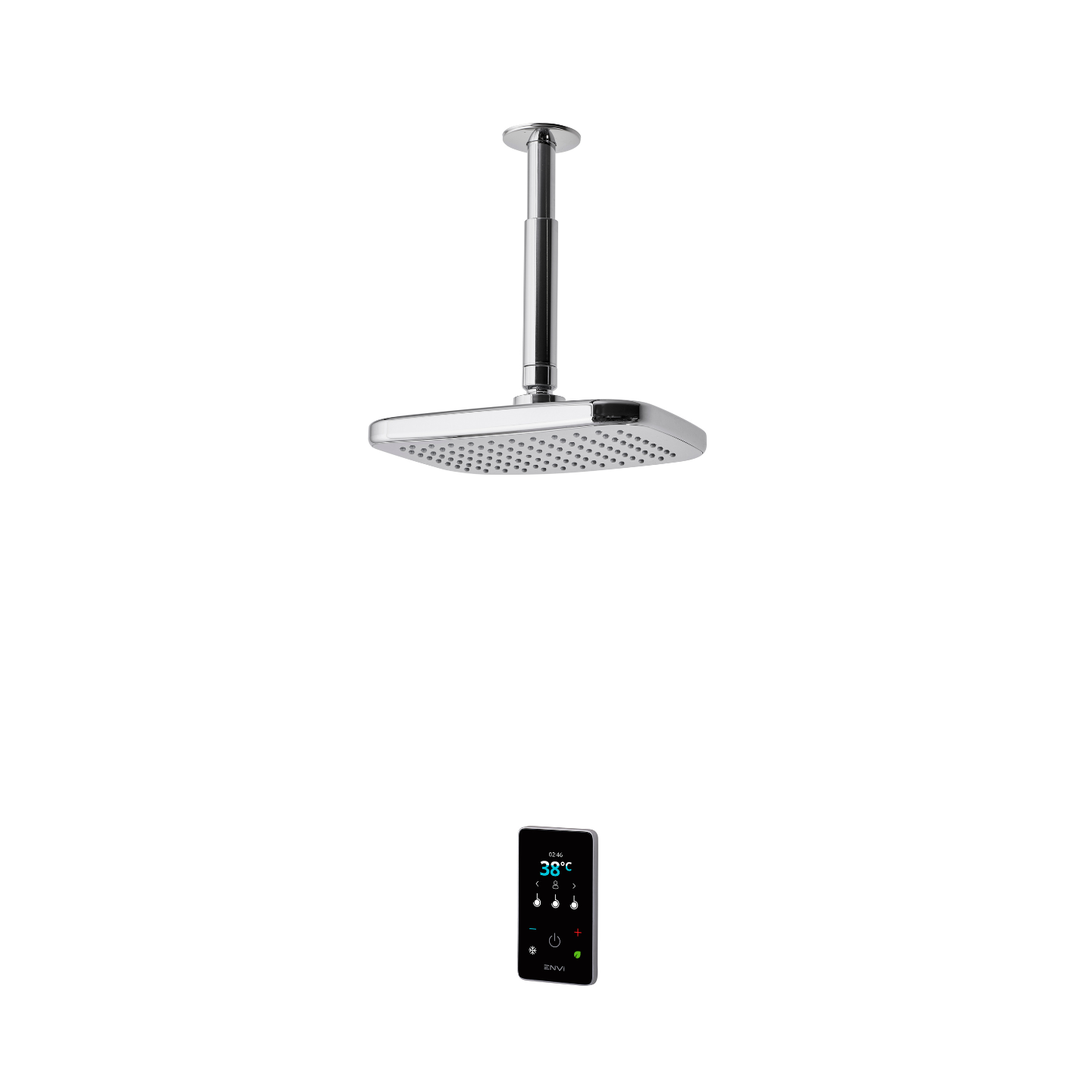 Triton ENVi 9.0kW (Silver) Thermostatic Electric Shower Single Outlet Fixed Head