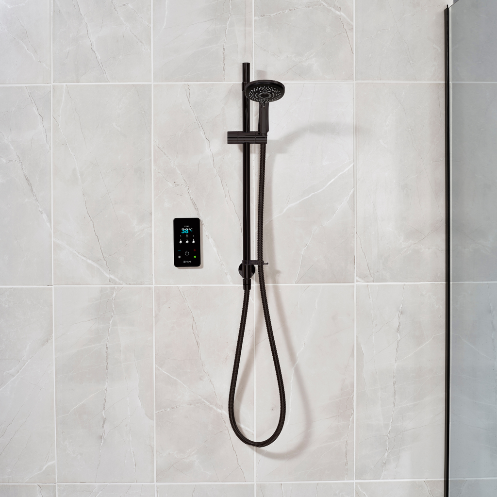 Triton ENVi 10.5kW (Black)Thermostatic Electric Shower Single Outlet Wall fed Kit