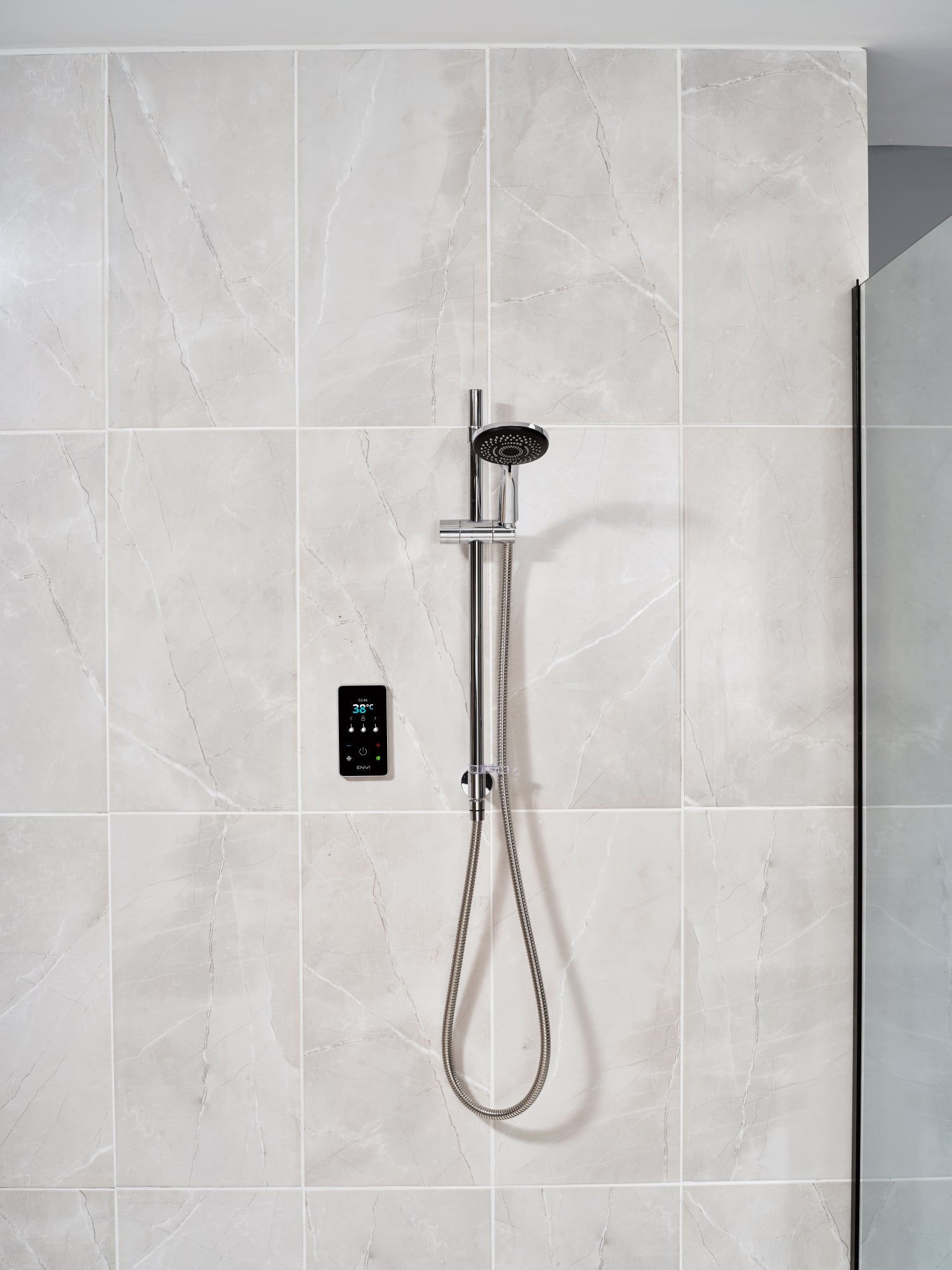 Triton ENVi 10.5kW Thermostatic Electric Shower Single Outlet Wall fed Kit Silver