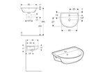 Twyford Alco Semi Recessed Washbasin