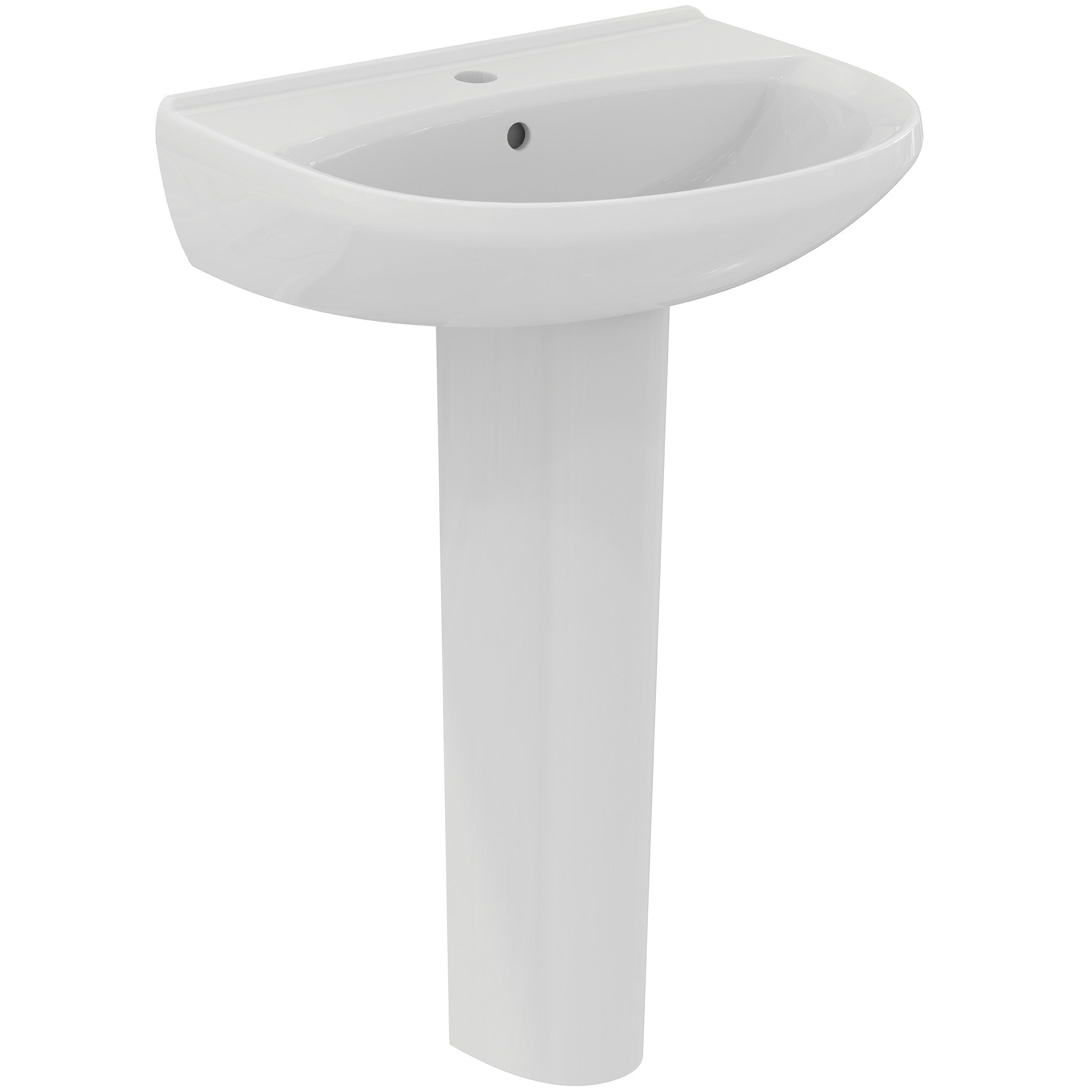 Ideal Standard Simplicity+ Pick Up Pack - Toilet (Including Seat) and 1 Taphole 550mm Basin with Full Pedestal