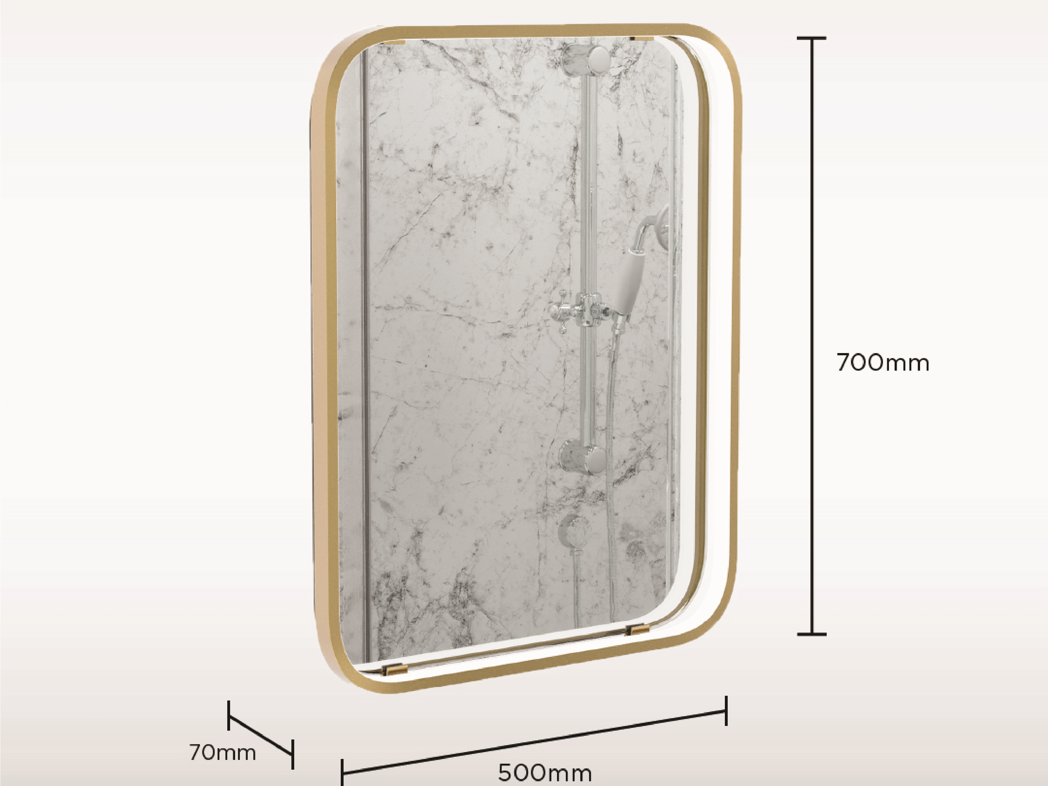 IFLO ALASKA 700X500 COOL WHITE BRASS