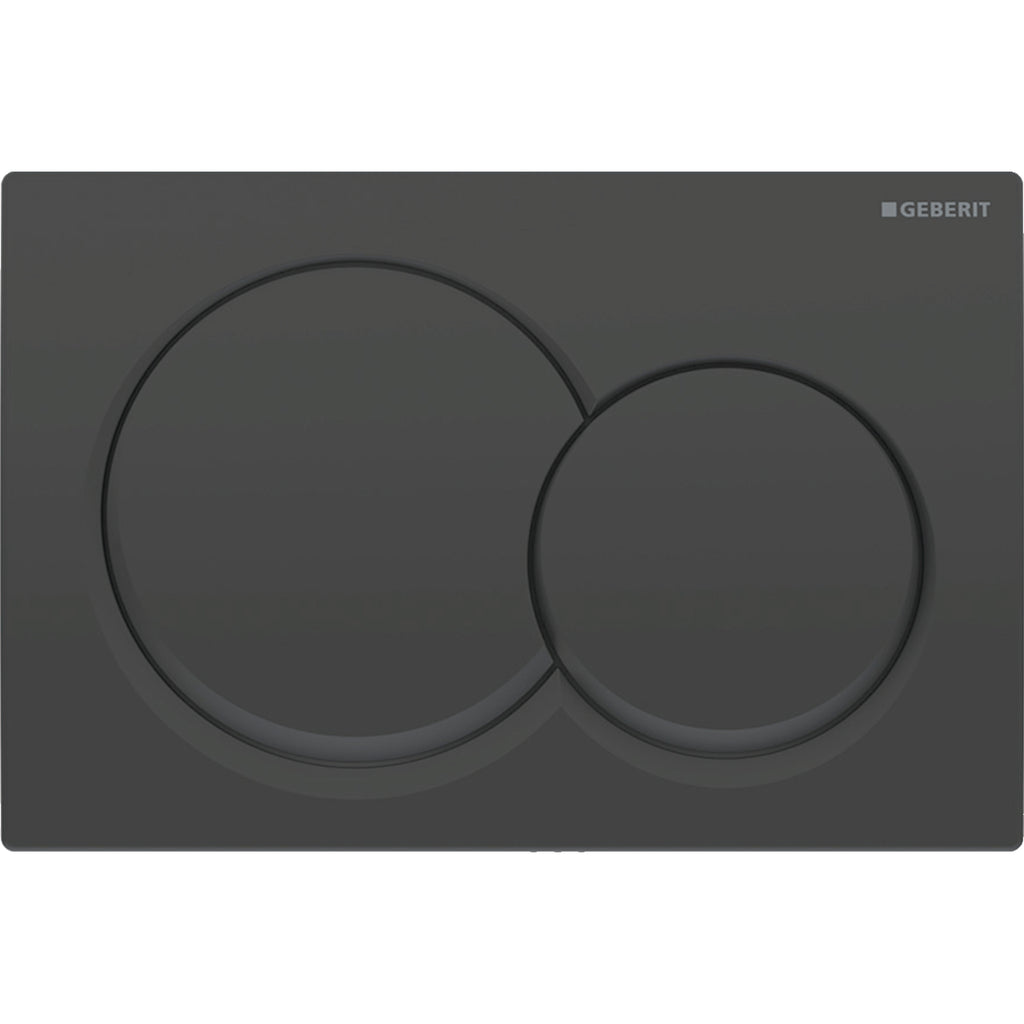 Geberit AL01 ACT plate for dual flush round black matt 115.035.14.1