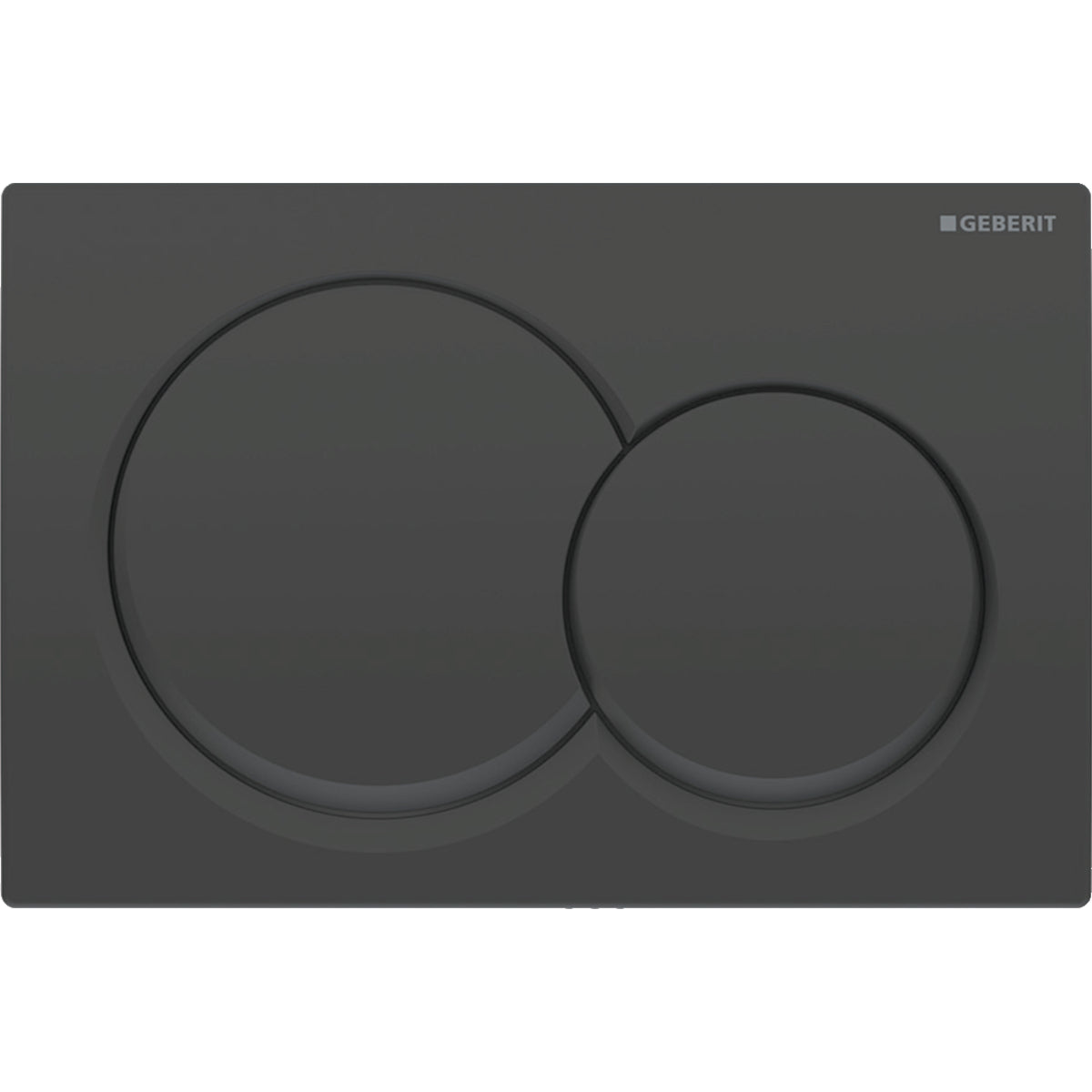 Geberit AL01 ACT plate for dual flush round black matt 115.035.14.1