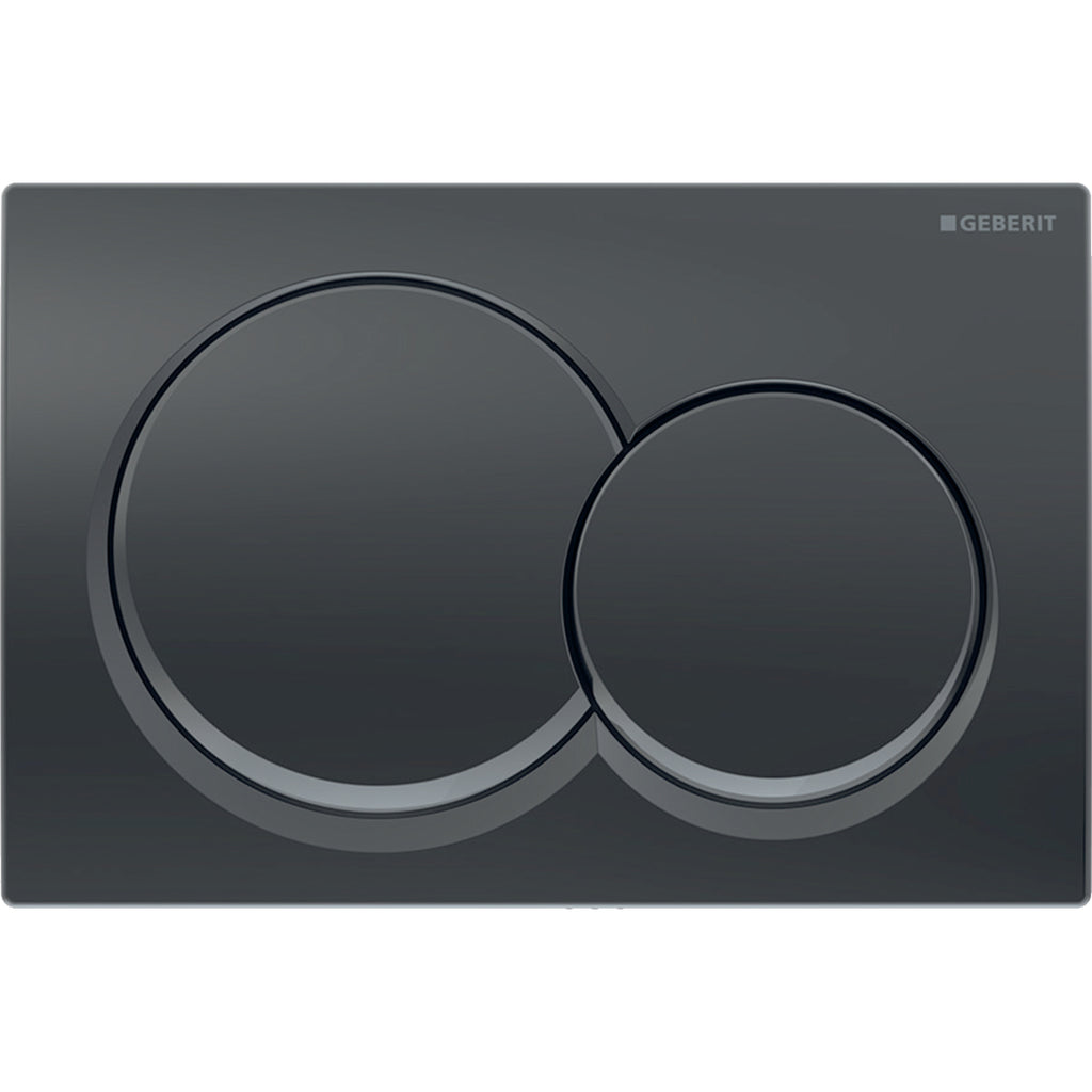 Geberit AL01 ACT plate for dual flush round black chrome 115.035.QC.1