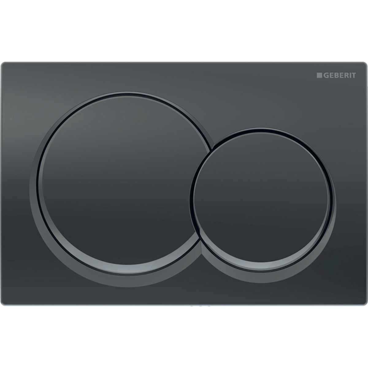 Geberit AL01 ACT plate for dual flush round black chrome 115.035.QC.1