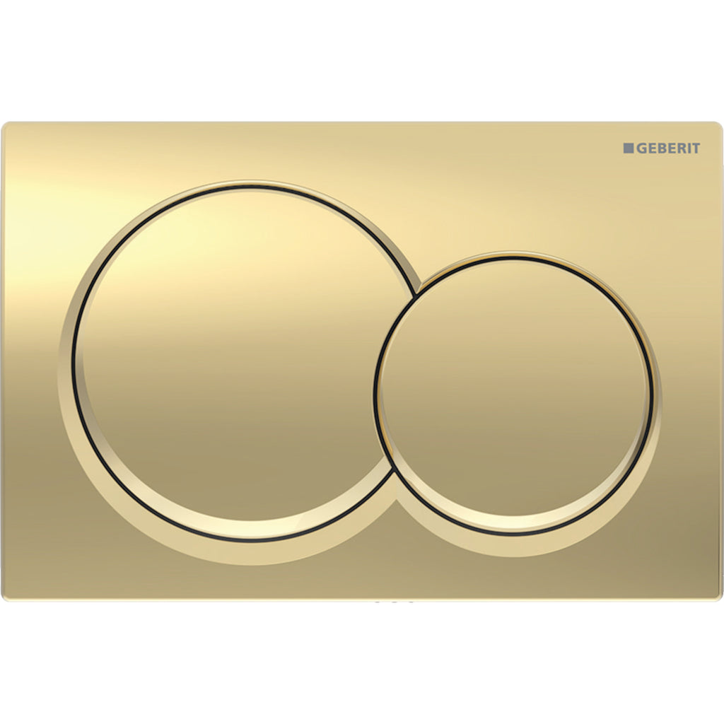 Geberit AL01 ACT plate for dual flush round brass-coloured 115.035.QE.1