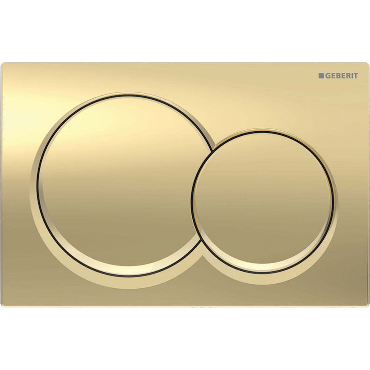 Geberit AL01 ACT plate for dual flush round brass-coloured 115.035.QE.1