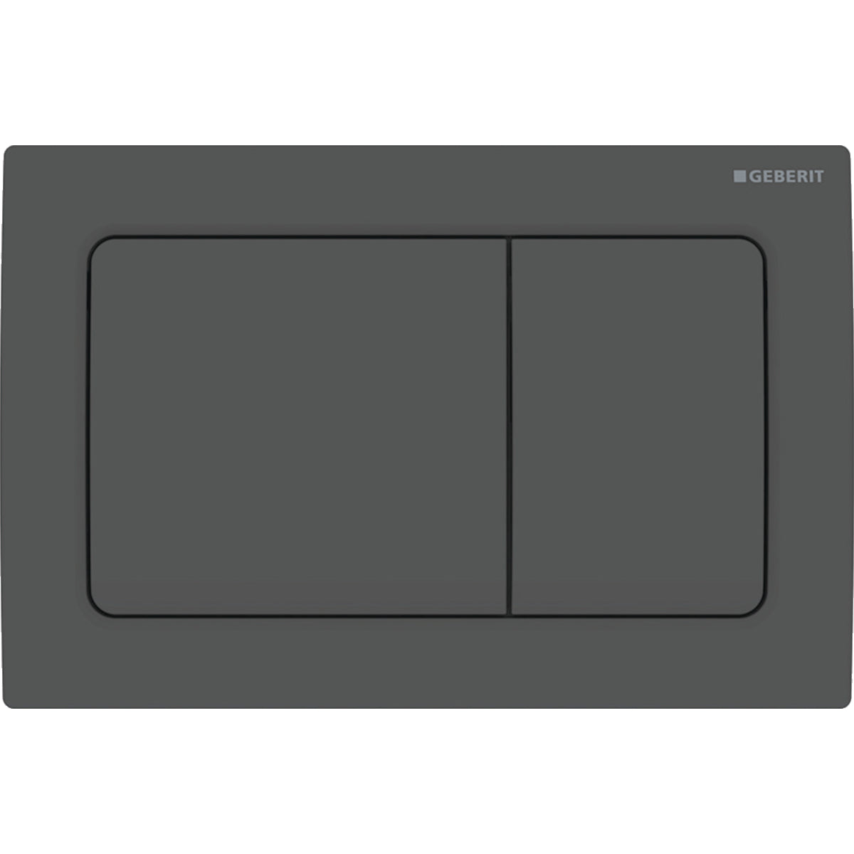 Geberit Alpha01 flush plate for dual flush, square: black matt 115.055.14.1