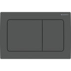 Geberit Alpha01 flush plate for dual flush, square: black matt 115.055.14.1