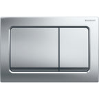 Geberit Alpha01 flush plate for dual flush, square: gloss chrome-plated 115.055.21.1