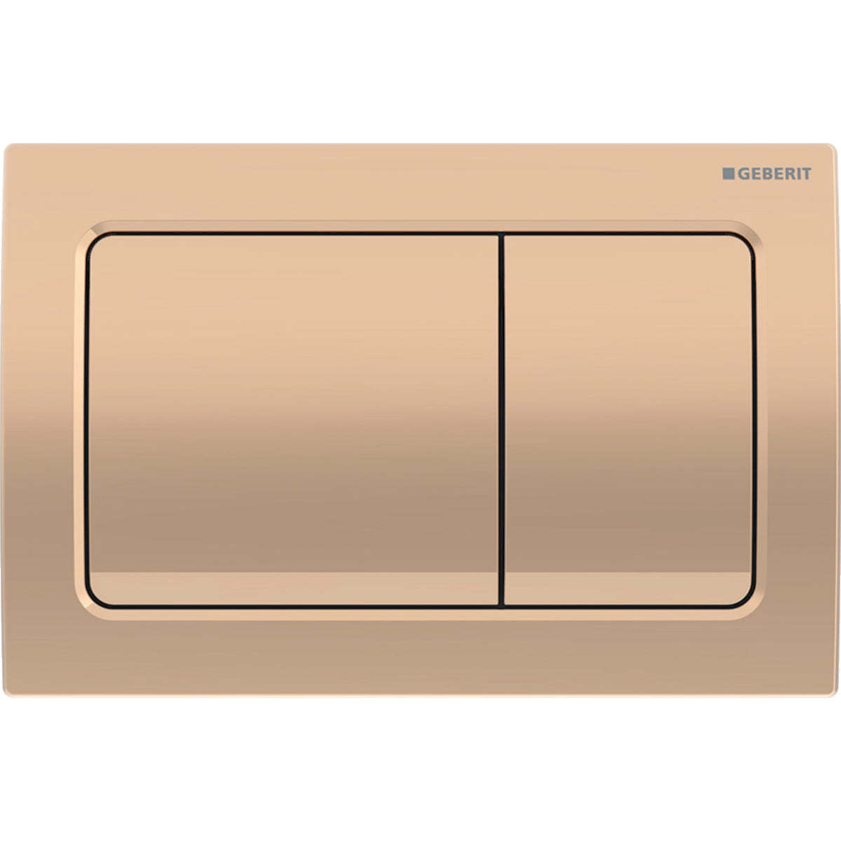 Geberit Alpha01 flush plate for dual flush, square: red gold / matt 115.055.QA.1