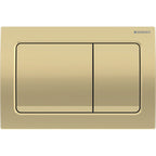 Geberit Alpha01 flush plate for dual flush, square: brass-coloured / matt 115.055.QE.1