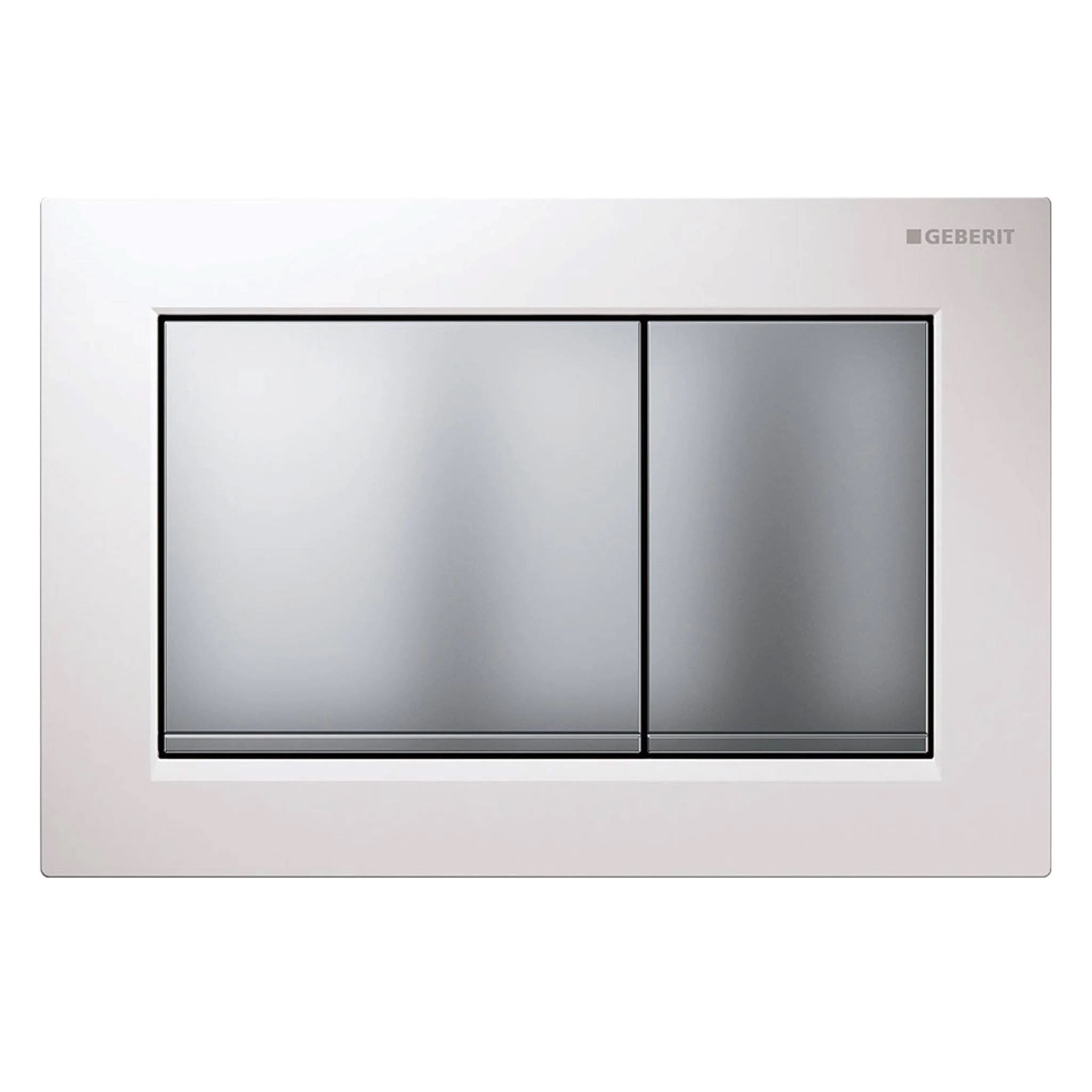 Geberit Omega30 Dual Flush Plate - Gloss/Matt Chrome 115.080.KH.1