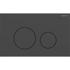 Geberit SIG40 ACT plate for dual flush round black matt easy-to-clean coated 115.628.14.1