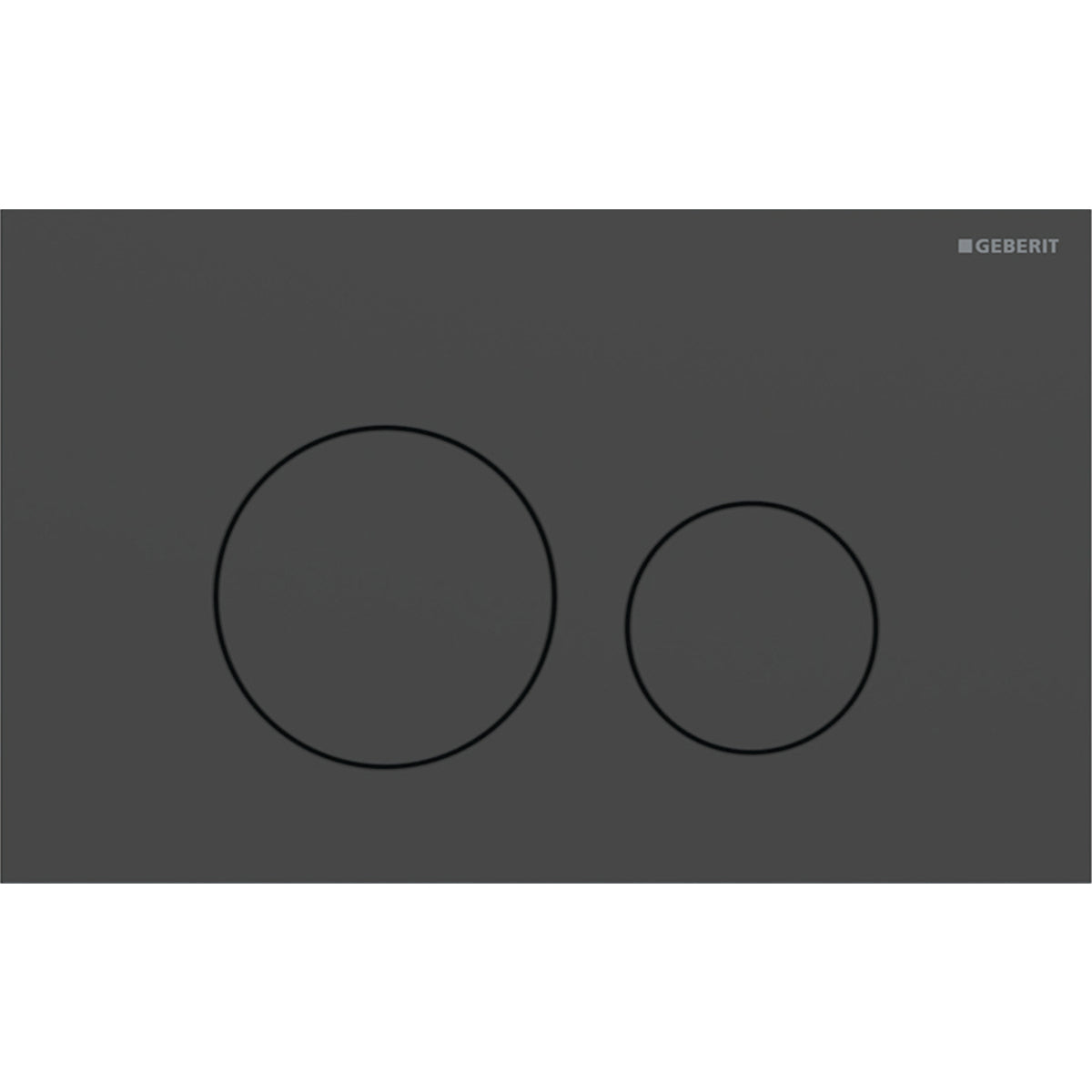 Geberit SIG40 ACT plate for dual flush round black matt easy-to-clean coated 115.628.14.1