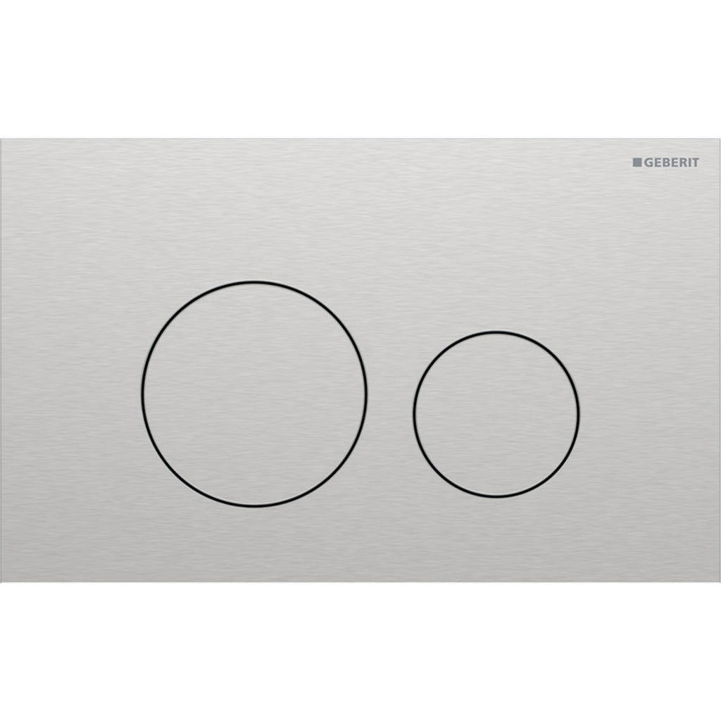 Geberit SIG40 ACT plate for dual flush round brushed easy-to-clean coated 115.628.FW.1