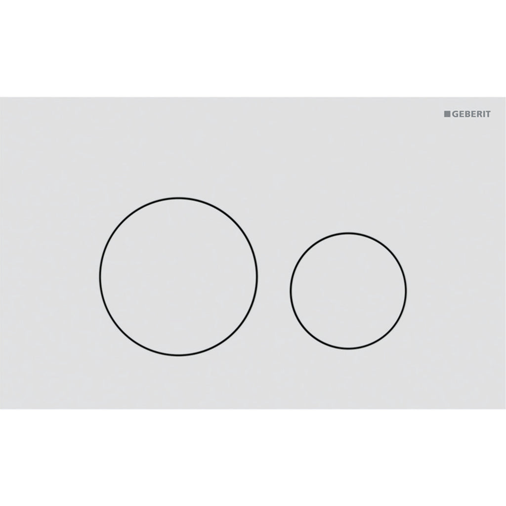 Geberit SIG40 ACT plate for dual flush round white matt easy-to-clean coated 115.628.JT.1
