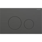 Geberit SIG40 ACT plate for dual flush round black chrome brushed easy-to-clean coated 115.628.QD.1