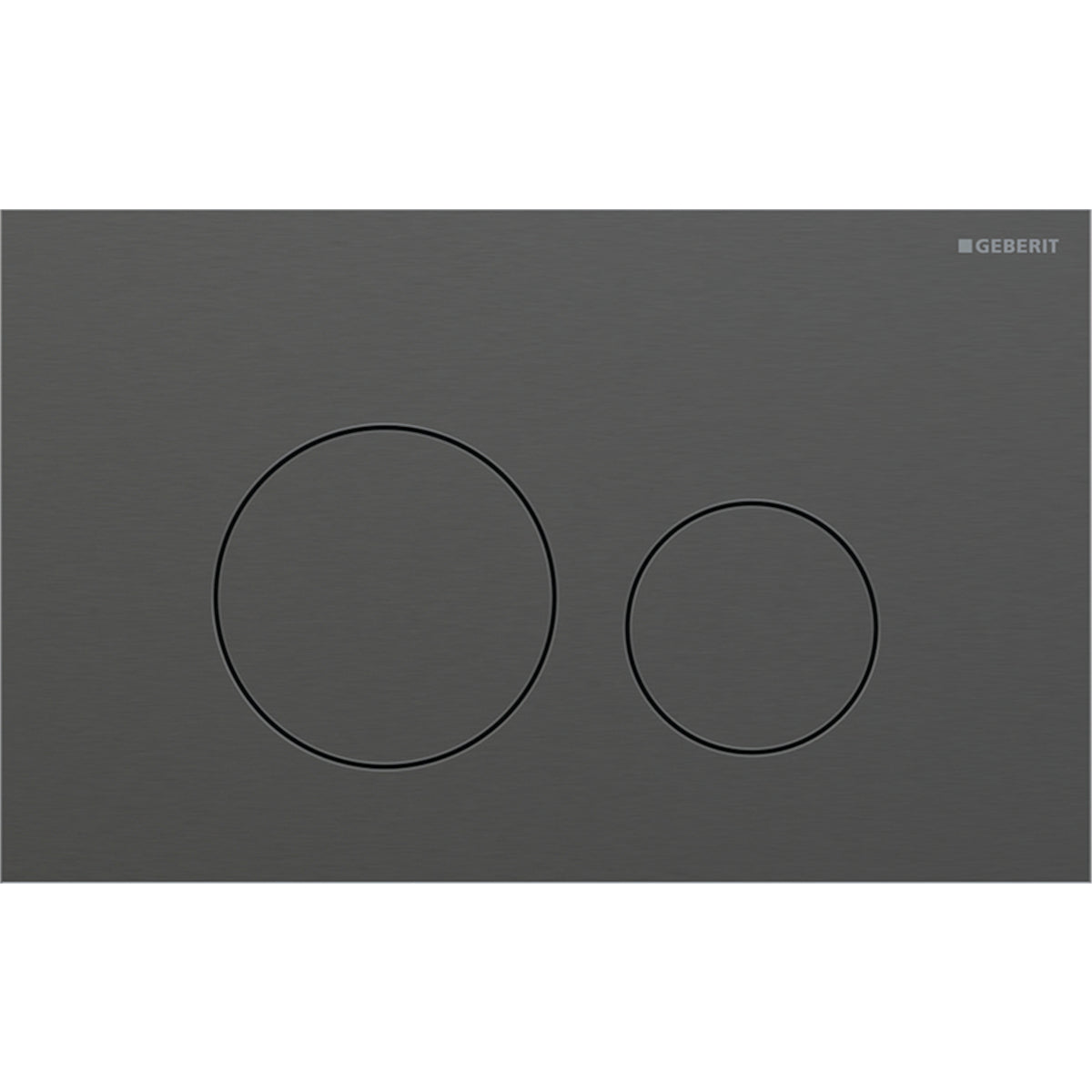Geberit SIG40 ACT plate for dual flush round black chrome brushed easy-to-clean coated 115.628.QD.1