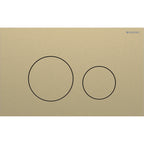 Geberit SIG40 ACT plate for dual flush round brass-coloured brushed easy-to-clean coated 115.628.QF.1