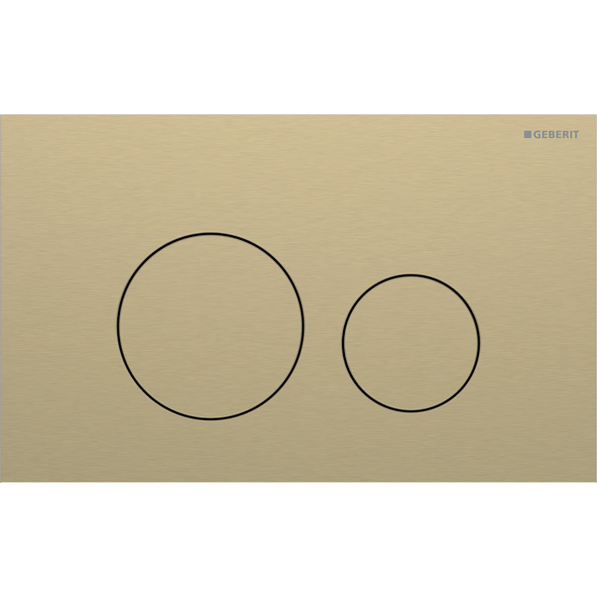 Geberit SIG40 ACT plate for dual flush round brass-coloured brushed easy-to-clean coated 115.628.QF.1