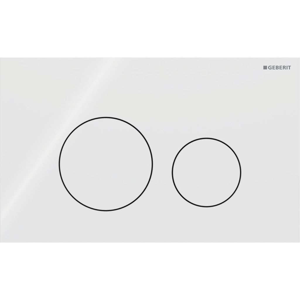 Geberit SIG40 ACT plate for dual flush round white 115.628.SI.1