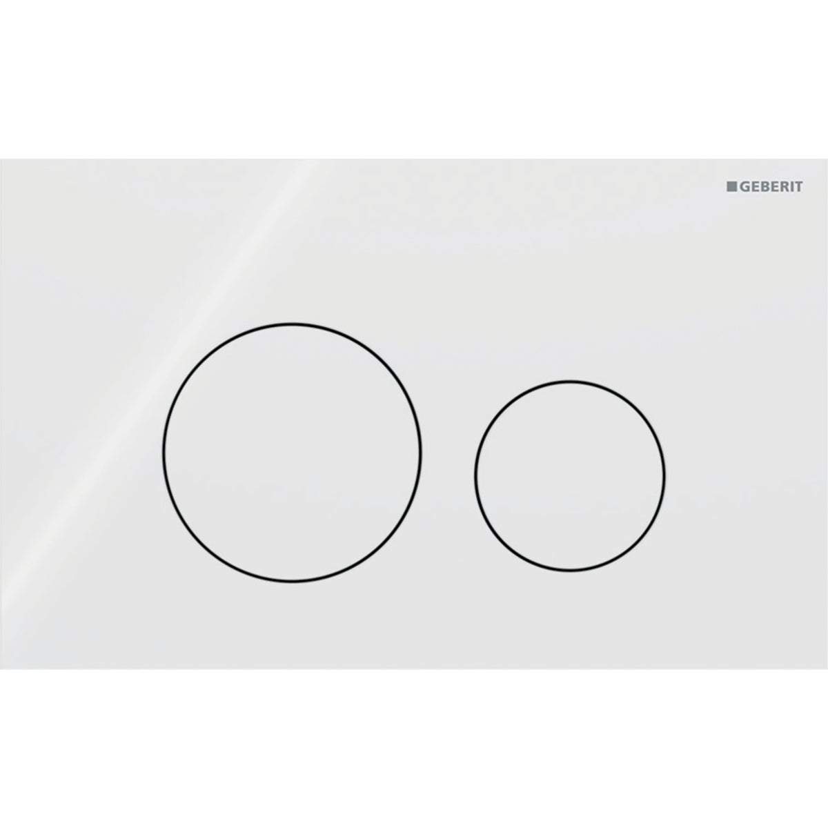 Geberit SIG40 ACT plate for dual flush round white 115.628.SI.1