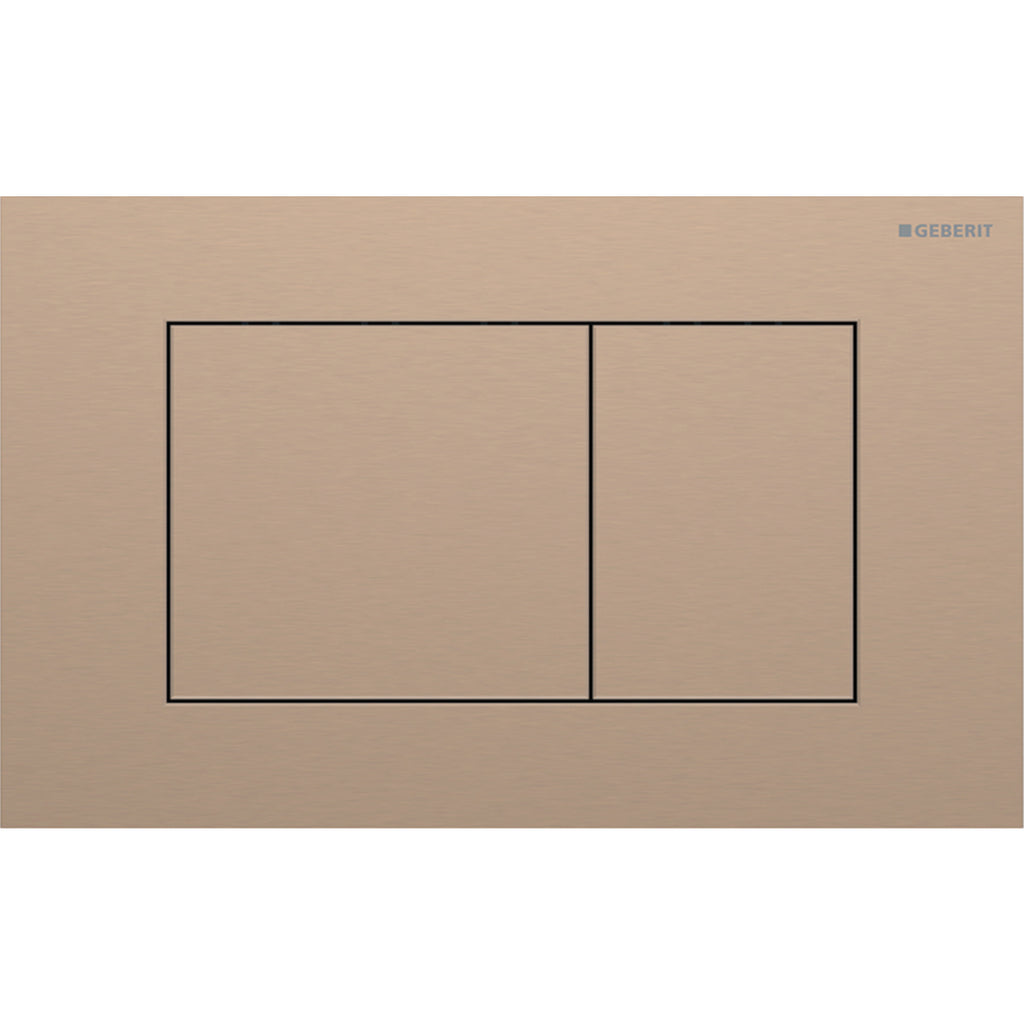 Geberit SIG40 ACT plate for dual flush square red gold brushed easy-to-clean coated 115.629.QB.1