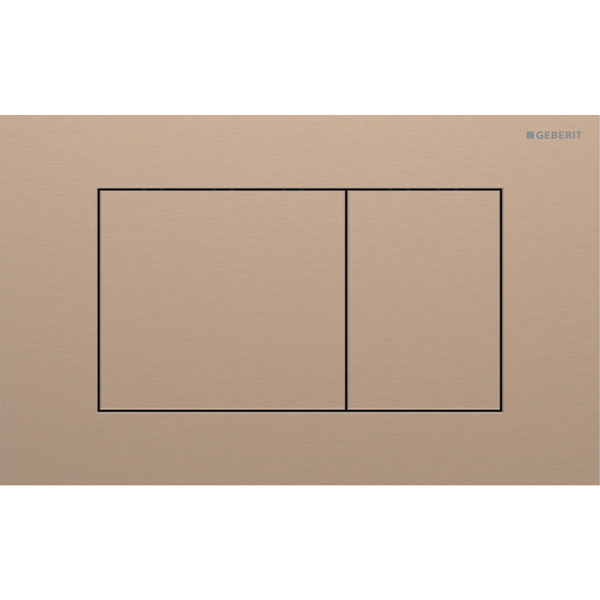 Geberit SIG40 ACT plate for dual flush square red gold brushed easy-to-clean coated 115.629.QB.1