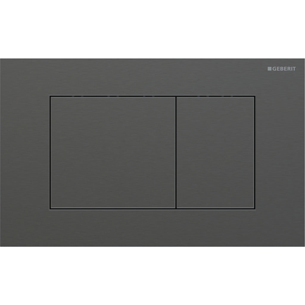 Geberit SIG40 ACT plate for dual flush square black chrome brushed easy-to-clean coated 115.629.QD.1