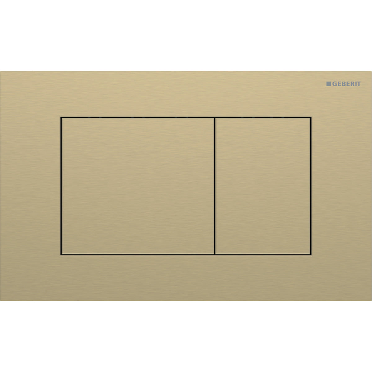Geberit SIG40 ACT plate for dual flush square brass-coloured brushed easy-to-clean coated 115.629.QF.1