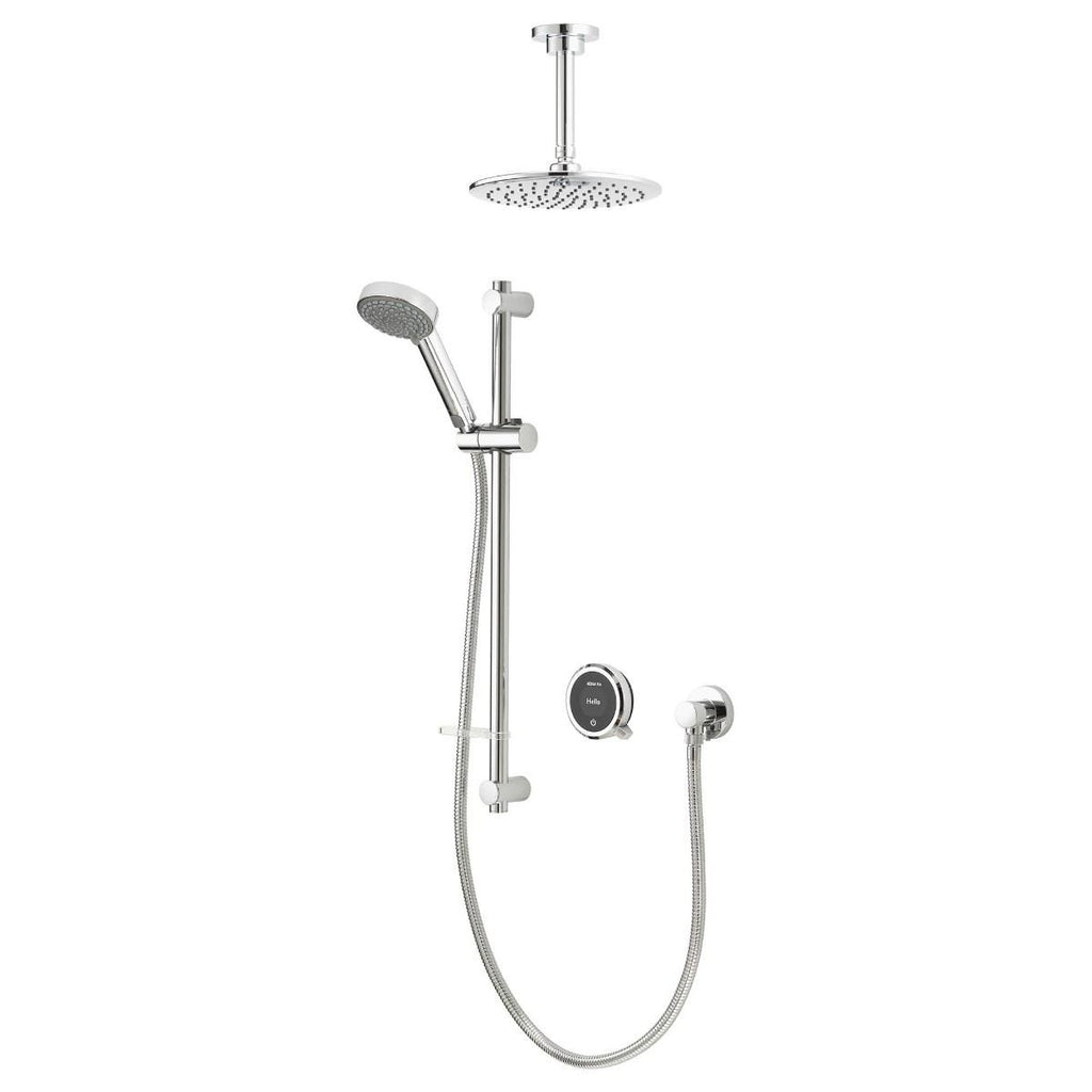 Aqualisa Quartz Touch Smart Divert With Concealed Adjustable & Fixed Ceiling Heads HP/Combi QZST.A1.BV.DVFC.23.