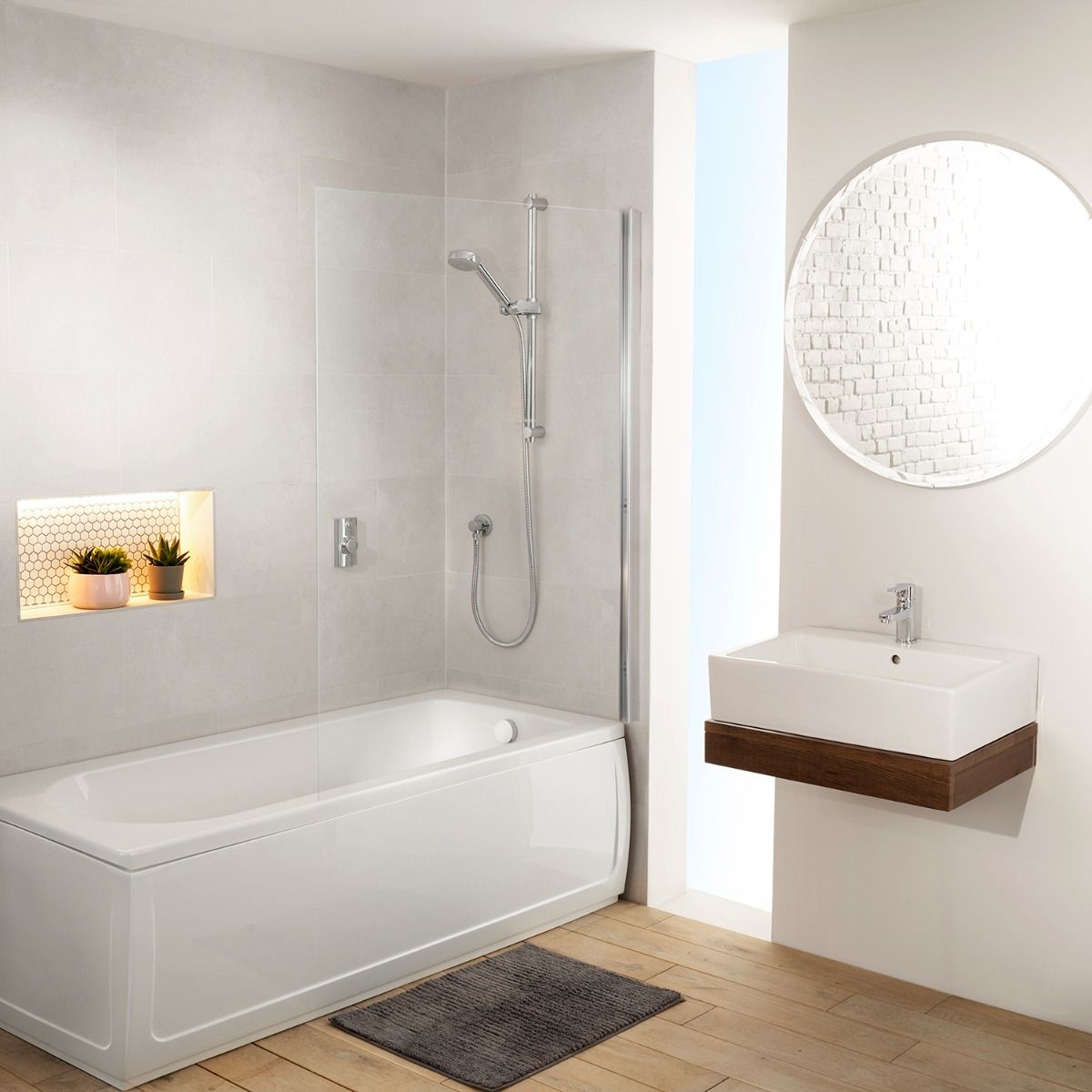 Aqualisa Visage Q Smart Shower Concealed With Adjustable Head And Bath Fill Gravity Fed VSQ.A2.BV.DVBTX.23