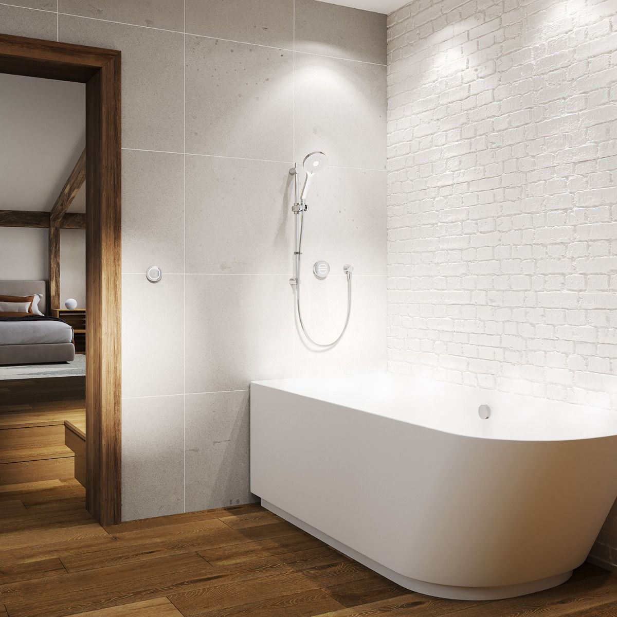 Aqualisa Unity Q Smart Shower Concealed With Adjustable Head And Bath Fill Gravity Fed UTQ.A2.BV.DVBTX.23