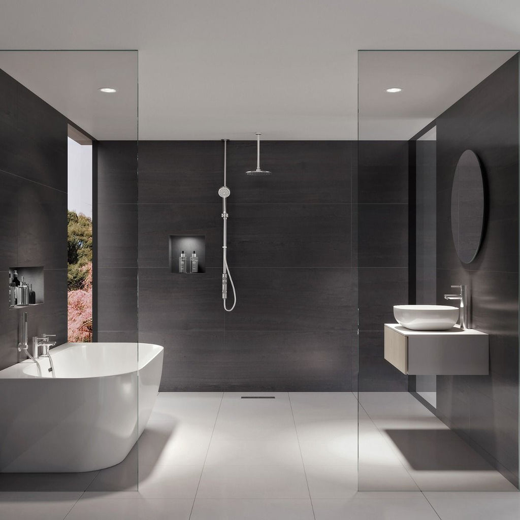 Aqualisa iSystem Smart Divert Exp Adjustable With Ceiling Fx Heads Gravity Fed ISD.A2.EV.DVFC.23