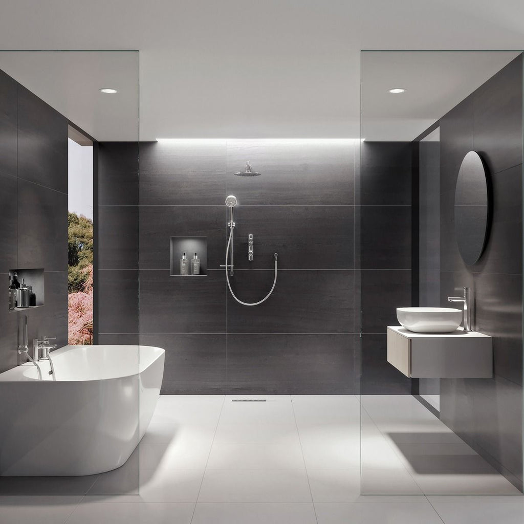Aqualisa iSystem Smart Divert Concealed Adjustable With Wall Fx Heads Gp ISD.A2.BV.DVFW.23