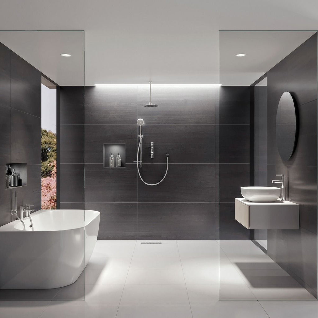 Aqualisa iSystem Smart Divert Concealed Adjustable With Ceiling Fixed Heads Gp ISD.A2.BV.DVFC.23