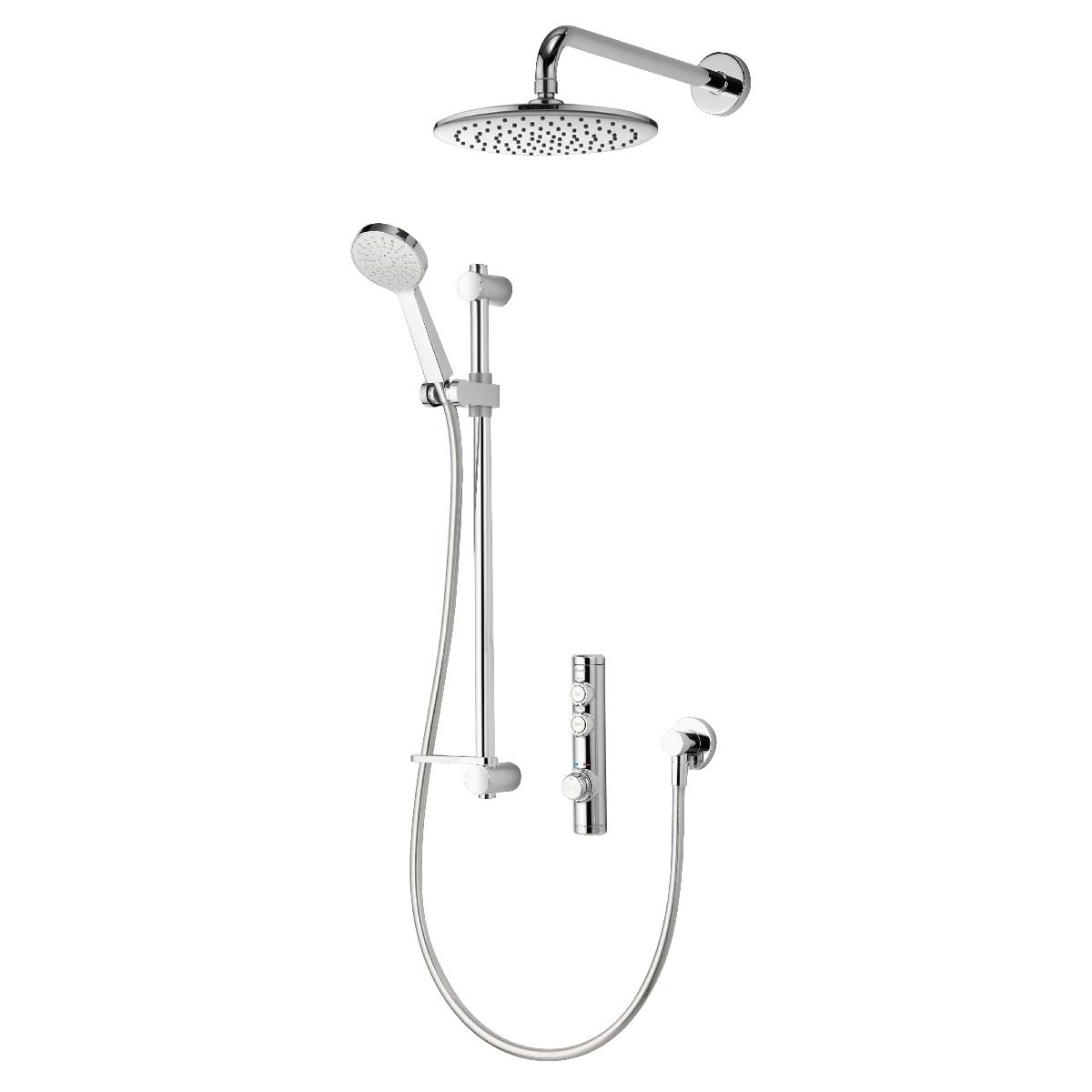 Aqualisa iSystem Smart Divert Concealed Adjustable With Wall Fx Heads HP/CombiISD.A1.BV.DVFW.23